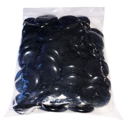 Piedras planas de obsidiana negra - 250grs