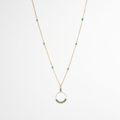 Moira long necklace, turquoise