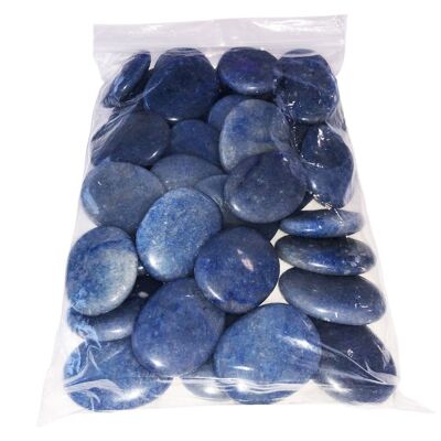 Flache Steine aus Blauquarz - 250grs