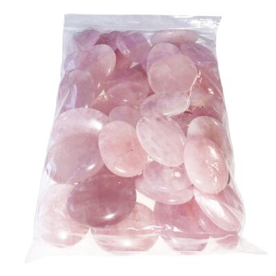 Piedras planas de cuarzo rosa - 250grs
