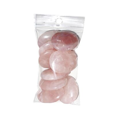 Piedras planas de cuarzo rosa - 500grs