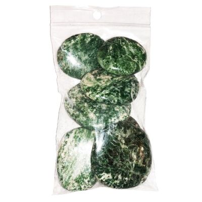 Piedras planas serpentina oscura - 500grs