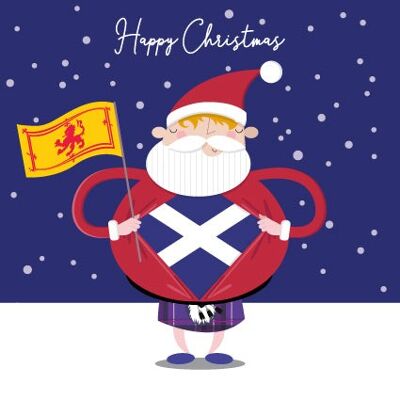 TUX21 Weihnachtsmann mit Saltire Scotland