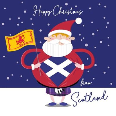 TUX21 TOWN Weihnachtsmann mit Saltire Schottland