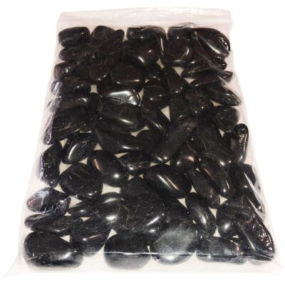 Black Agate tumbled stones - 250grs