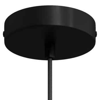 Suspension Design XL D160cm SINGING BRUT - élastique Noir - kit cable coton noir et rosace métal 7