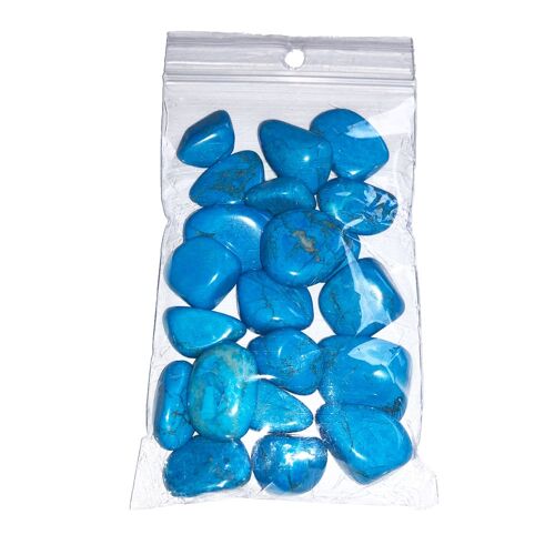 Pierres roulées Howlite bleue - 500grs