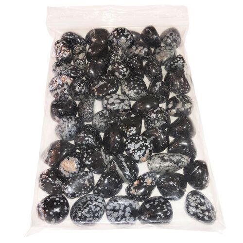 Pierres roulées Obsidienne neige - 250grs