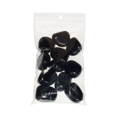 Schwarze Obsidian-Trommelsteine - 500grs