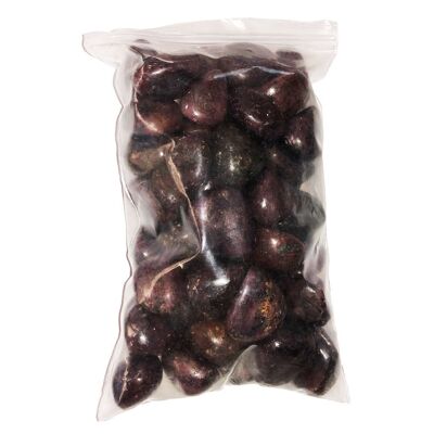 Piedras rodadas rubí sobre fucsita - 1Kg