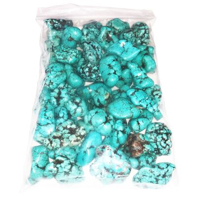 Turquoise stabilized tumbled stones - 250grs