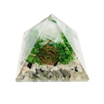 Piramide di orgonite di selenite - Tra 60 e 70 mm