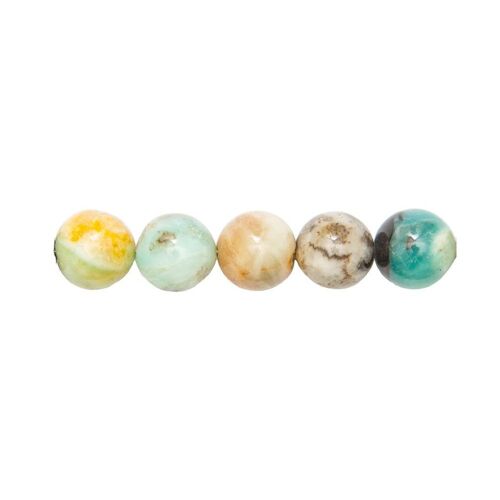 Sachet de 5 perles Amazonite multicolore - 12mm