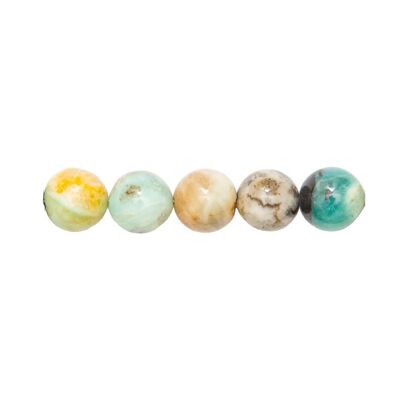 Sachet de 5 perles Amazonite multicolore - 12mm