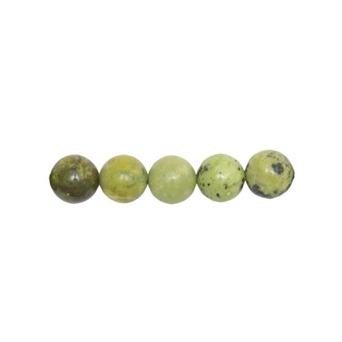 Sachet de 5 perles Chrysoprase citron - 6mm
