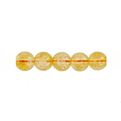 Sachet de 5 perles Citrine - 6mm