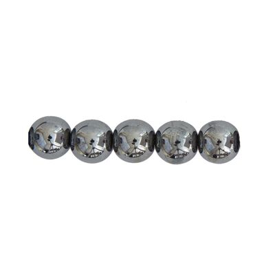 Confezione da 5 perline di ematite - 8 mm