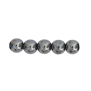 Sachet de 5 perles Hématite - 8mm