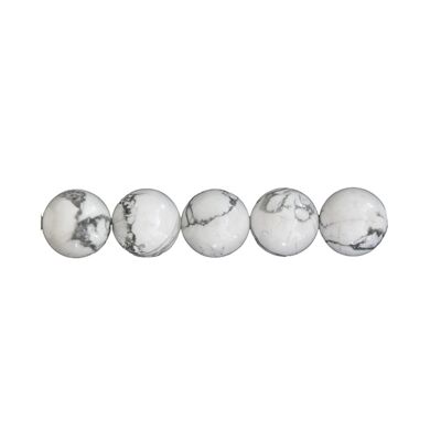 Sachet de 5 perles Howlite - 12mm