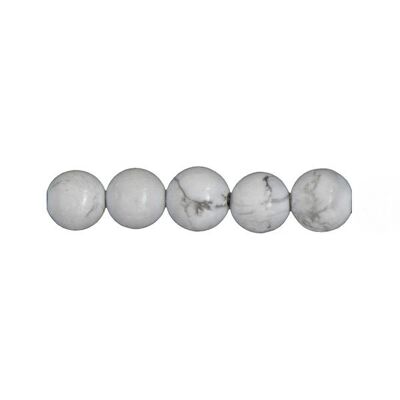 Sachet de 5 perles Howlite bleue - 10mm