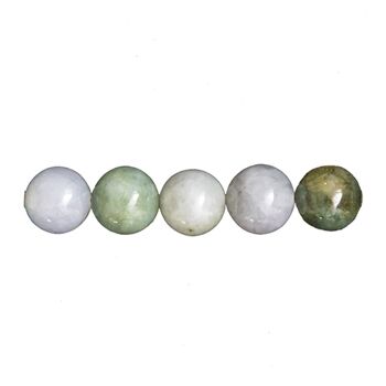 Sachet de 5 perles Jade de Birmanie - 10mm