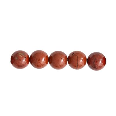 Bag of 5 red Jasper beads - 6mm