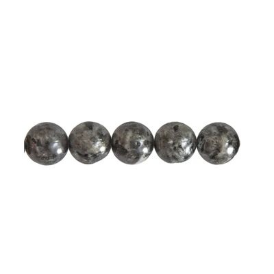 Beutel mit 5 Labradorit-Perlen mit Einschlüssen - 10 mm