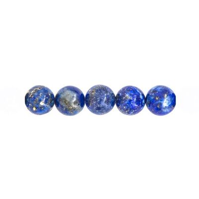 Bag of 5 Lapis-lazuli beads - 6mm