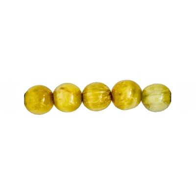 Bag of 5 Golden Tiger Eye beads - 6mm