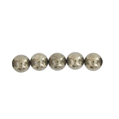 Sachet de 5 perles Pyrite de fer - 12mm