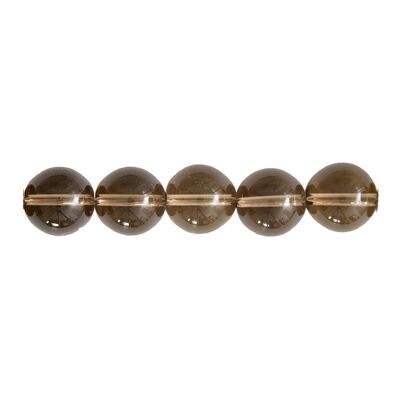 Bag of 5 Smoky Quartz beads - 12mm