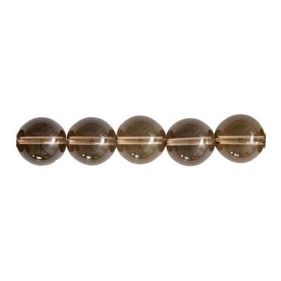 Confezione da 5 perle di quarzo fumè - 6 mm