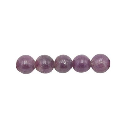 Sachet de 5 perles Rubis - 8mm