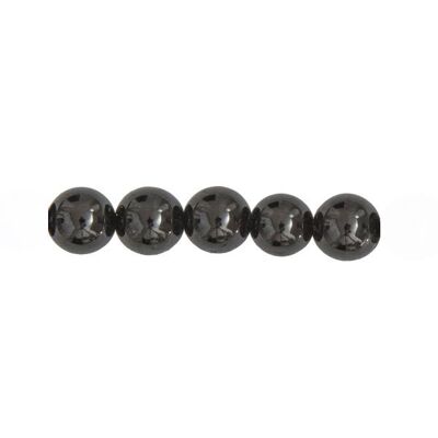 Sachet de 5 perles Tourmaline noire - 8mm