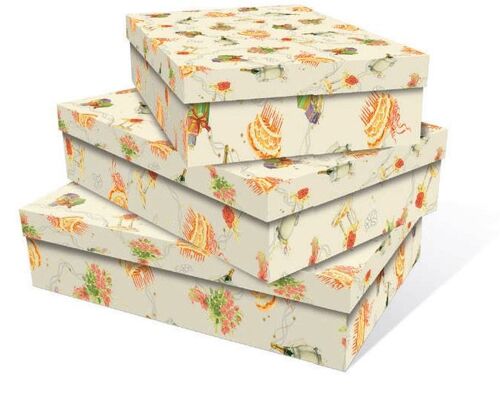 Set of 3 rectangular Boxes Cakes