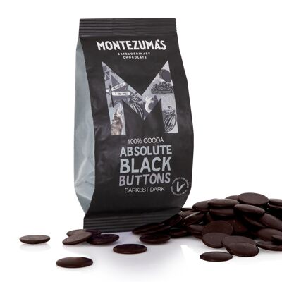 Bottoni di cioccolato Absolute Black 100% cacao Confezione da 180 g