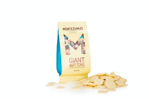 Organic White Chocolate Giant Buttons 180g Bag