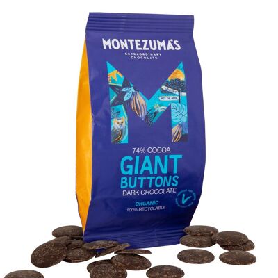 Organic 74% Dark Chocolate Giant Buttons 180g Bag