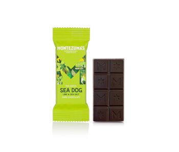 Mini-barre Sea Dog 70 % chocolat noir avec sel de mer et citron vert 25 g 1