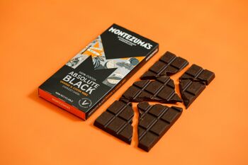 Tablette de chocolat noir absolu 100 % cacao avec éclats d'orange et de cacao 90 g 3