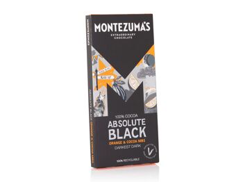 Tablette de chocolat noir absolu 100 % cacao avec éclats d'orange et de cacao 90 g 4