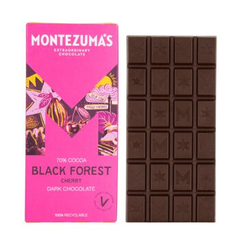Tablette de Chocolat Noir 70% Forêt Noire avec Cerise 90g 1
