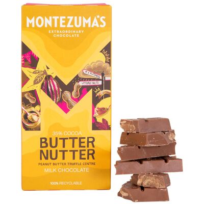 Butter Nutter 35% Chocolate con Leche con Centro de Trufa de Mantequilla de Maní 90g Barra