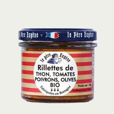 Tuna rillettes with tomatoes, peppers and organic olives Le Père Eugène 90 gr