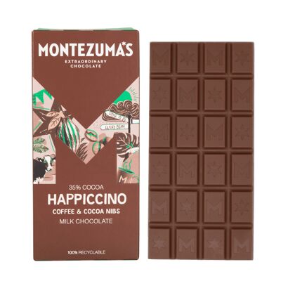 Happiccino Cioccolato al Latte 35% con Grani di Caffè e Cacao 90g Bar