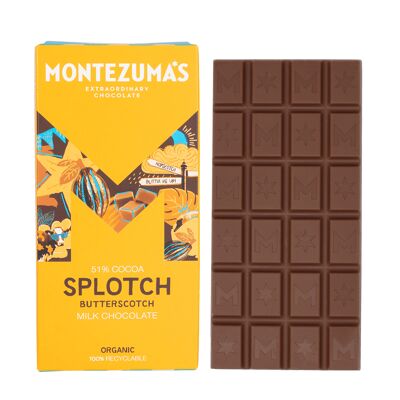 Splotch 51% Chocolat au Lait Bio avec Butterscotch Tablette 90g