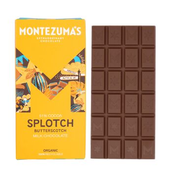 Splotch 51% Chocolat au Lait Bio avec Butterscotch Tablette 90g 1