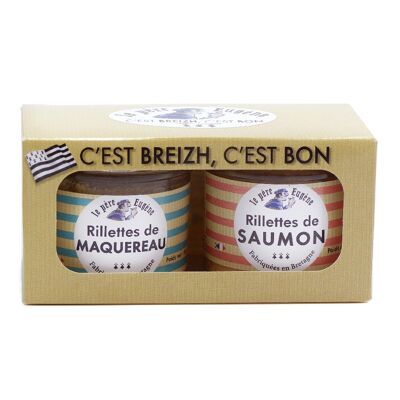 DUO Makrele & Lachs Rillettes 90 gr Le Père Eugène 2 x 90 gr