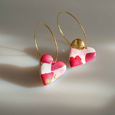 Sii il mio Valentine Heart Hoops multicolore