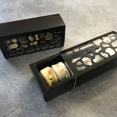 Black box of macaroons soaps